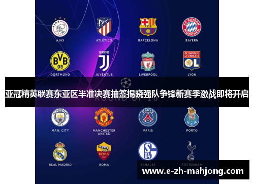 亚冠精英联赛东亚区半准决赛抽签揭晓强队争锋新赛季激战即将开启 亚冠精英联赛东亚区半准决赛抽签揭晓强队争锋新赛季激战即将开启